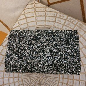 Black & Silver Studded Clutch